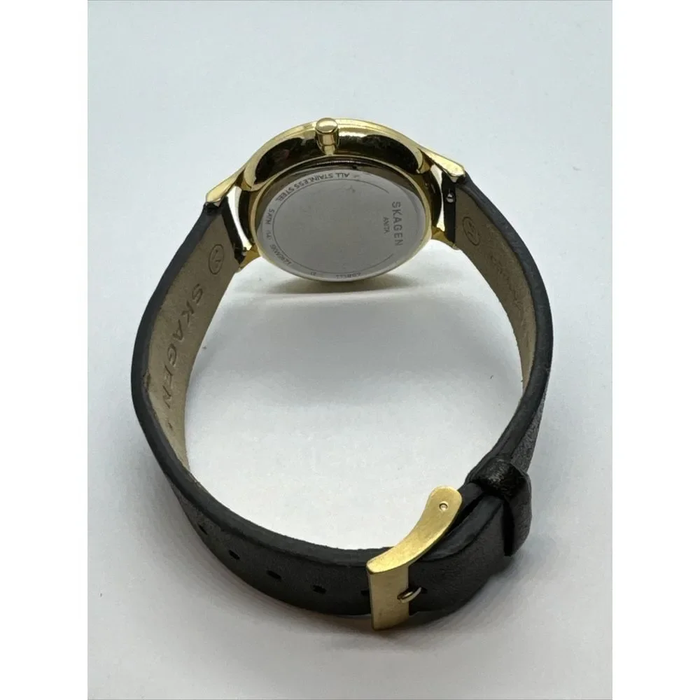 Skagen Anita SKW2671 Women's Black Leather Analog Dial Quartz Wrist Watch JNA940